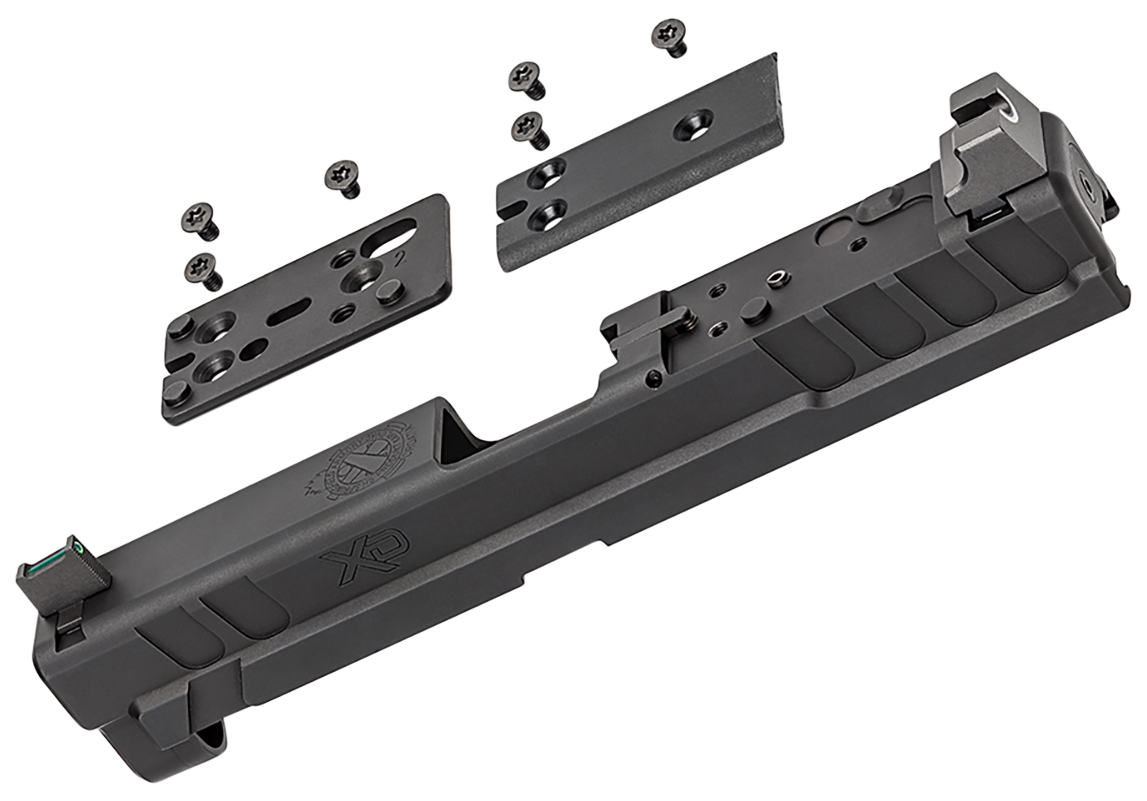 Springfield XD Slide Assembly, W/ OSP Plate, fits 4" 9mm Springfield XD, Anodized Finish, Black