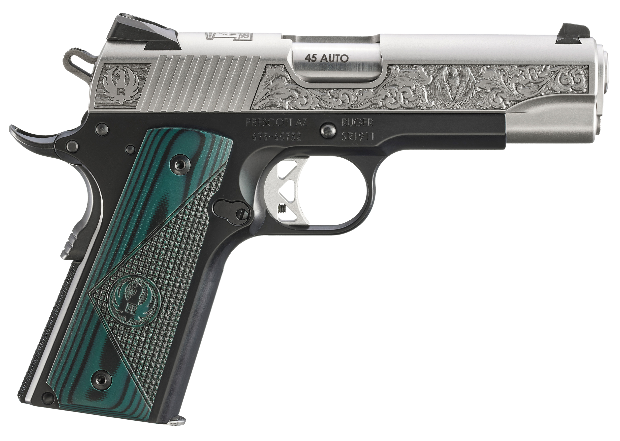 Ruger(R) - 16704 - SR1911 Mayodan NC Edition 45 ACP 7+1 4.25" Semi-Auto Stainless Black Pistol