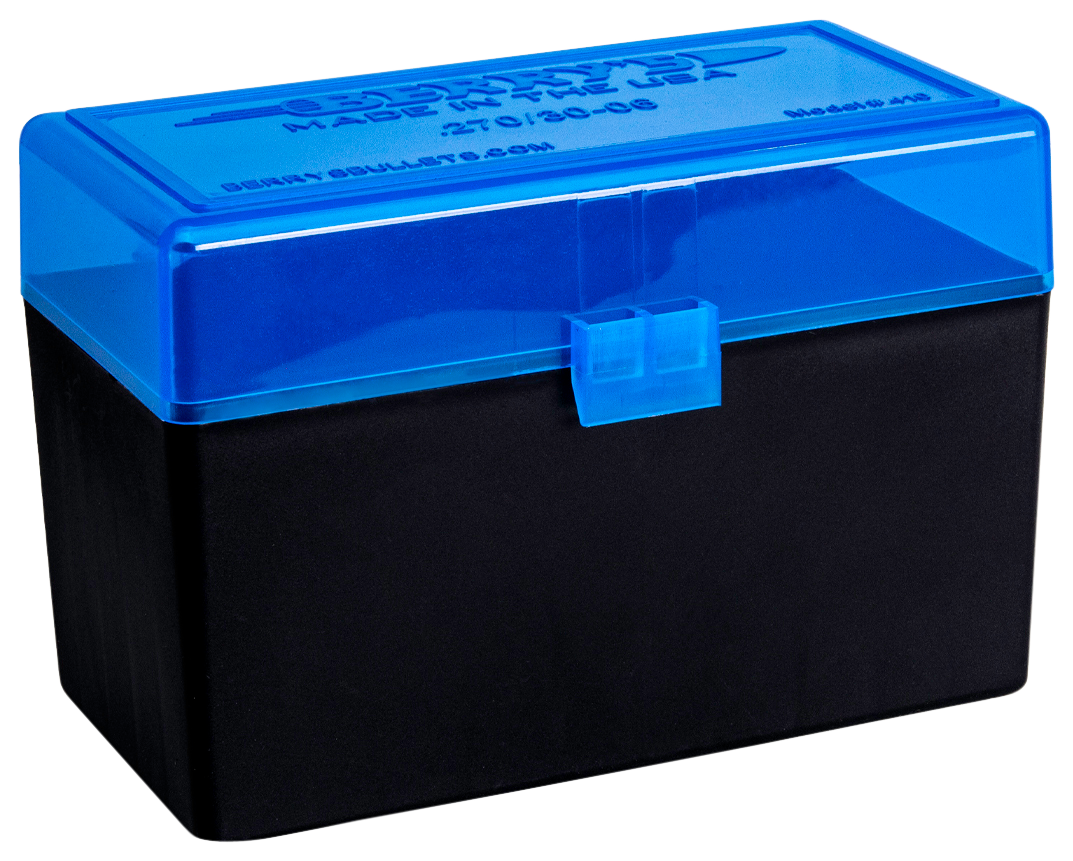 Berrys Bullets 410 .270 Win/.30-06 Spfld 50 Round Flip-Top Ammo Box, Blue/Black - 50199