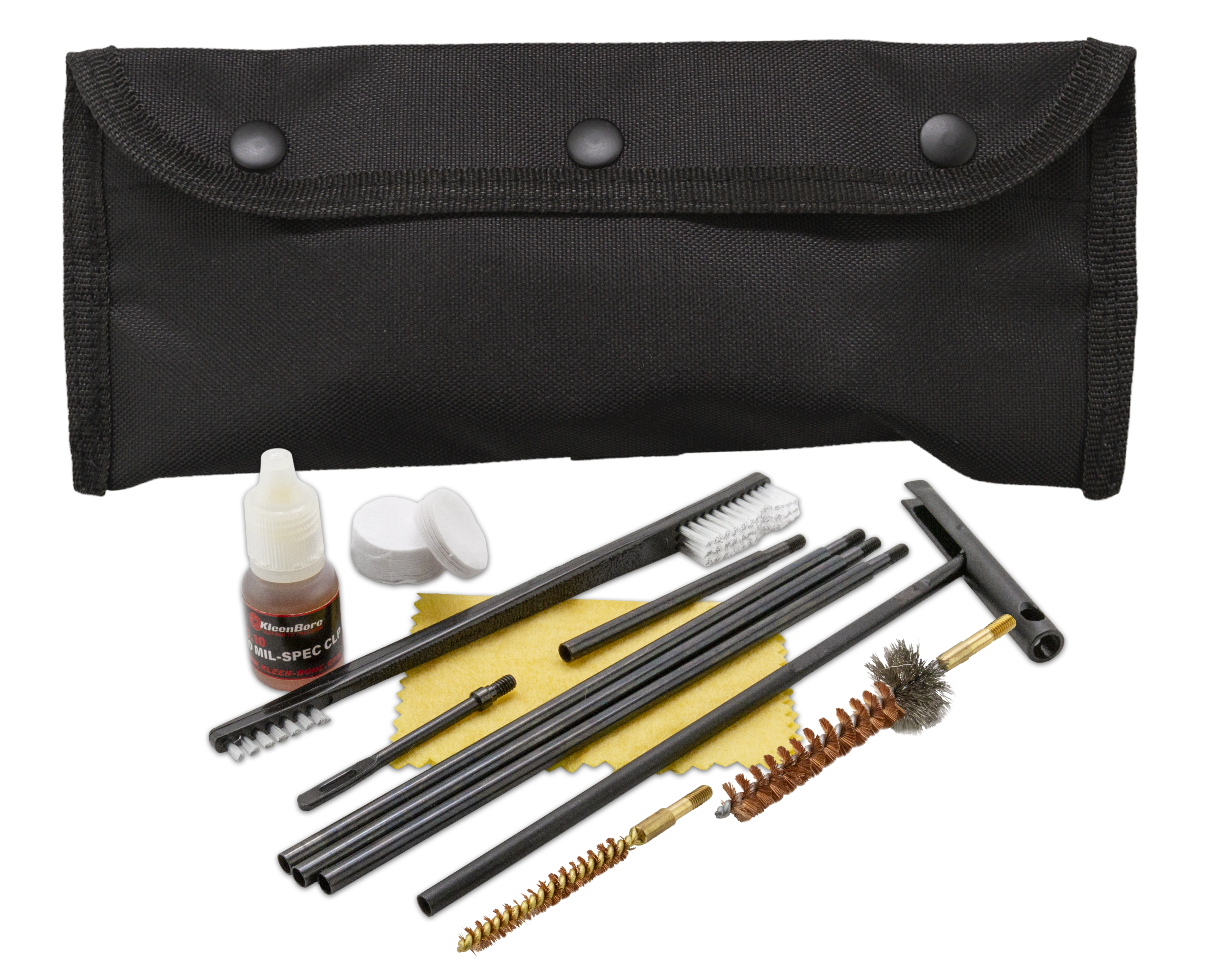 Kleenbore Modular Field Cleaning Kit, Black - Essential Firearm Maintenance Kit - POU302B