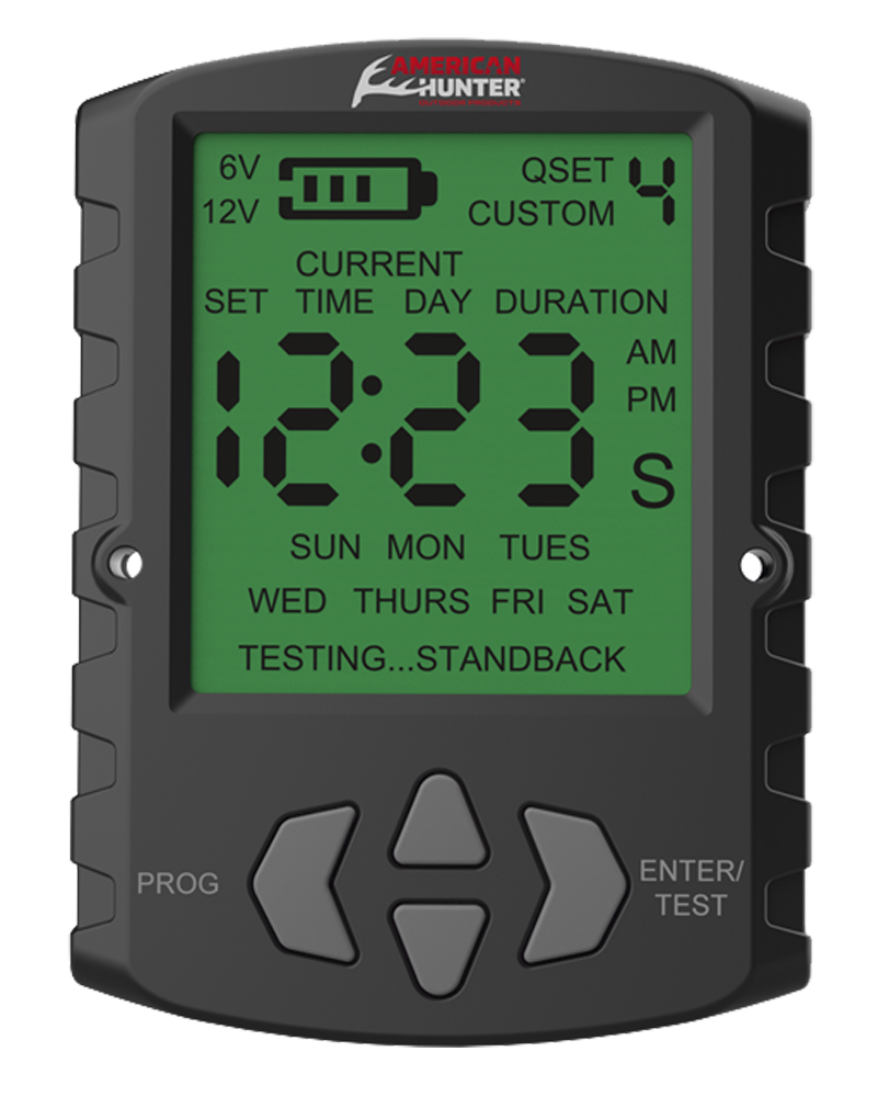 American Hunter Universal 6/12V Digital Feeder Timer Black