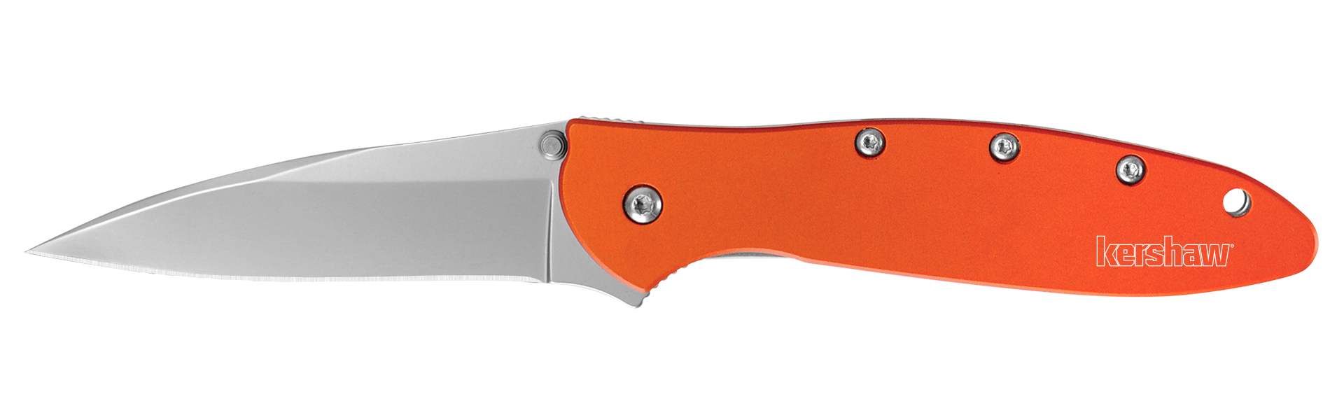 Kershaw Leek Orange Anodized Aluminum Handle Folding Knife