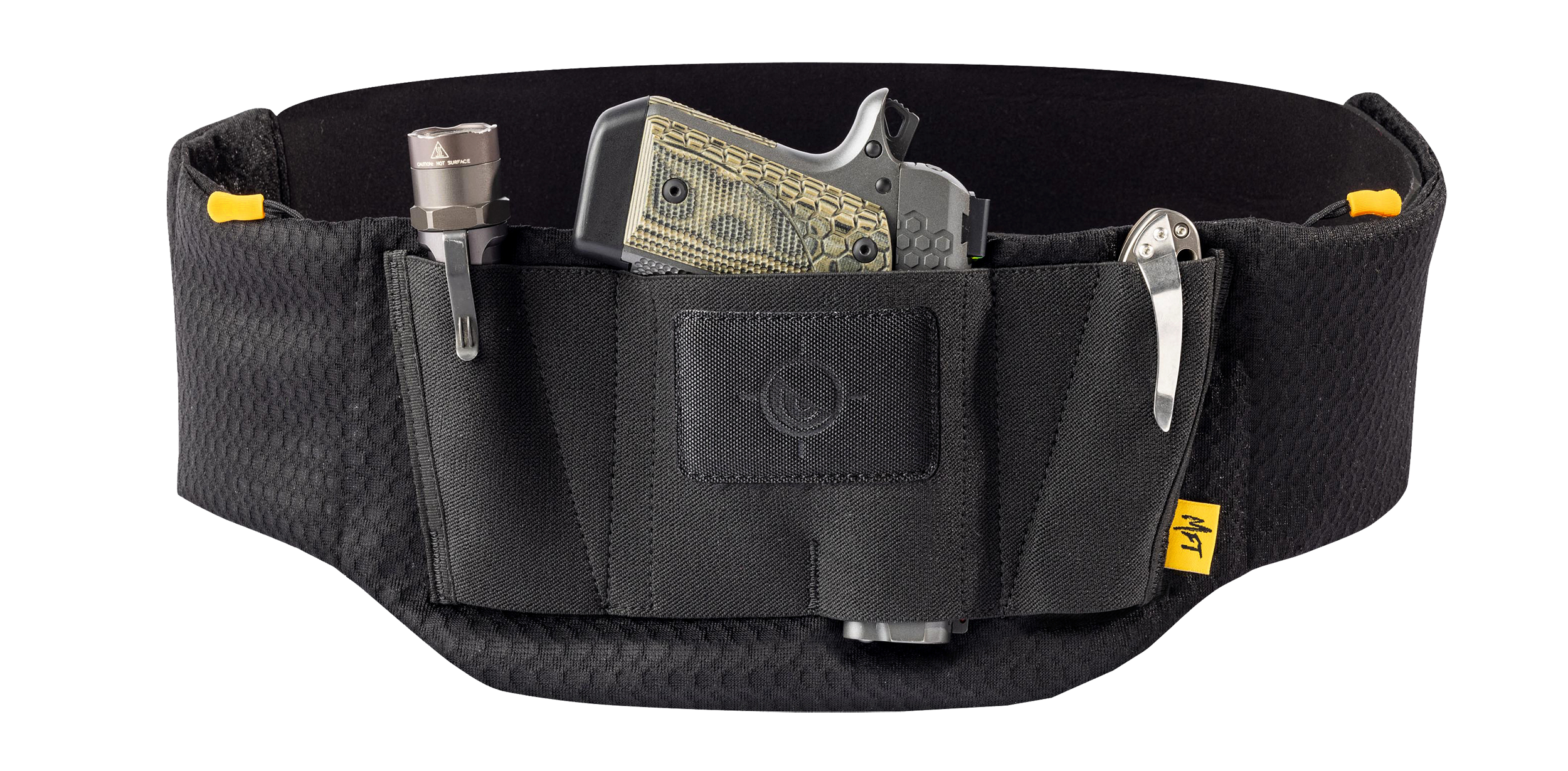 Mission First Tactical Belly Band Black with 4 Compartments