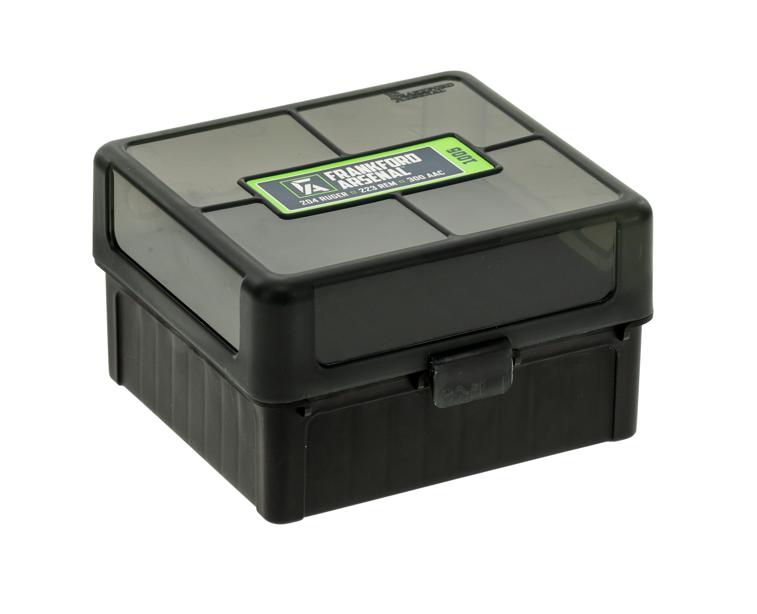 Frankford Arsenal Hinge-Top Ammo Box Black 100rd Polymer