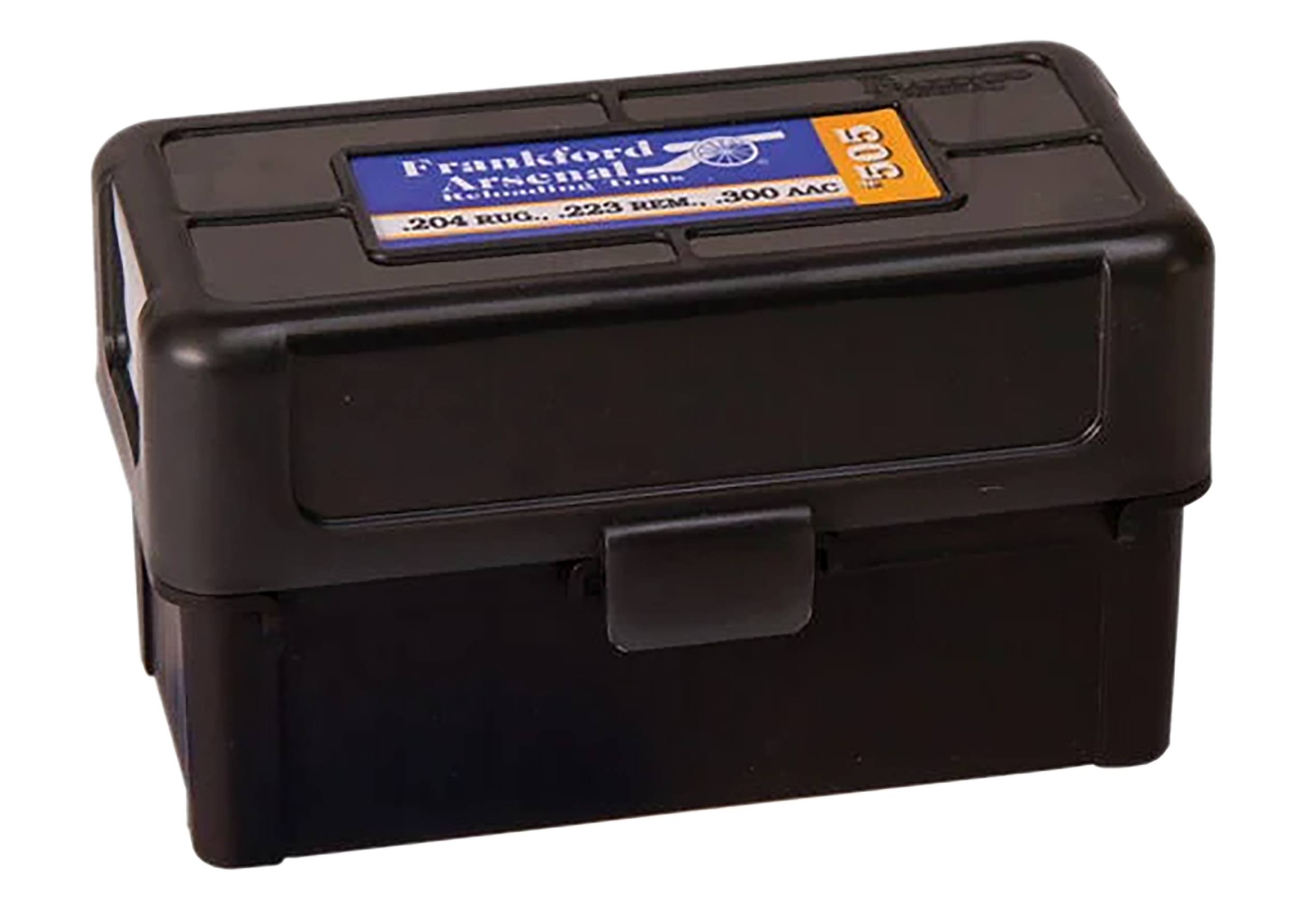 Frankford Arsenal Hinge-Top Black Polymer Ammo Box 50rd