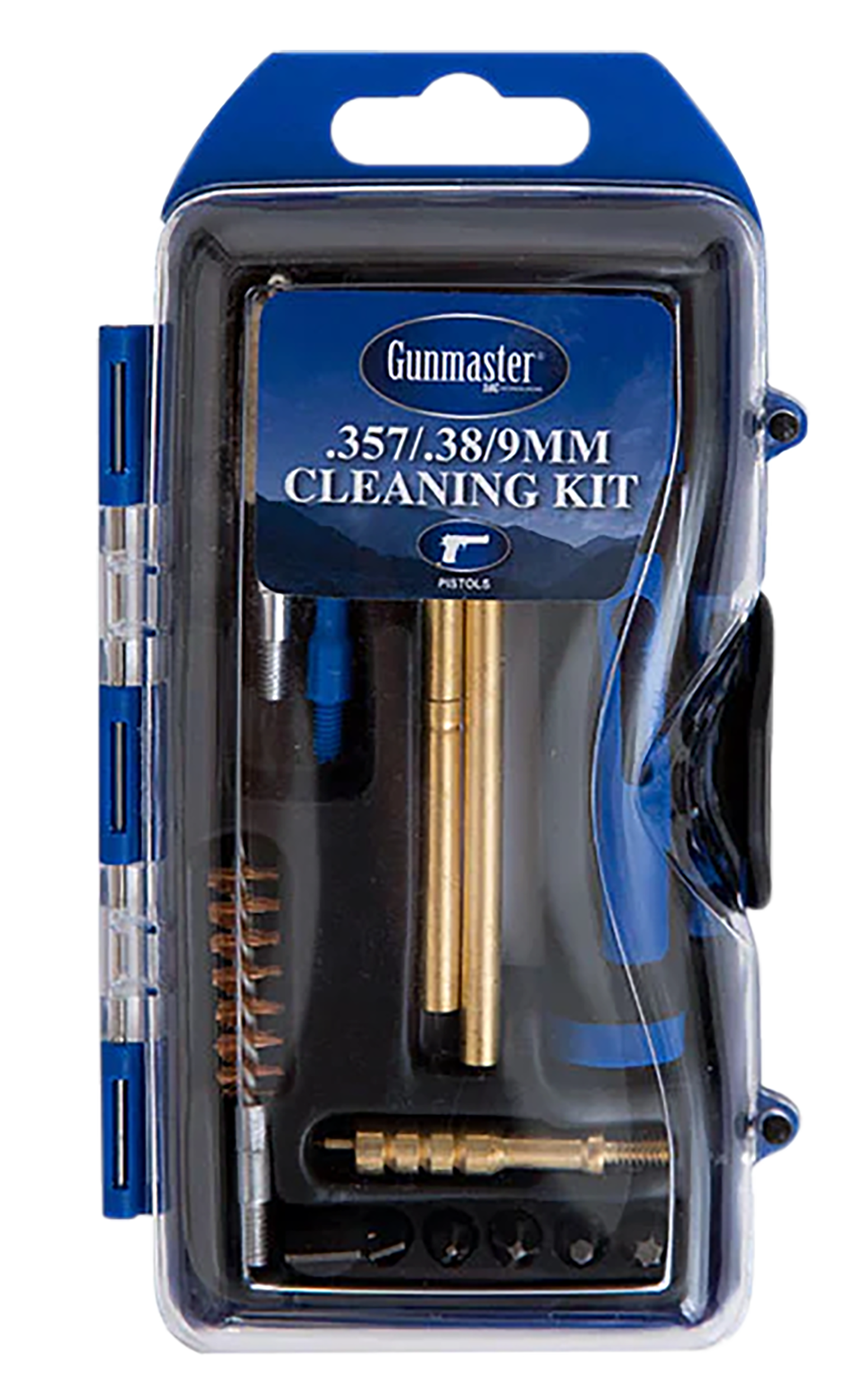 DAC GunMaster 9mm 38 Cal Pistol Cleaning Kit Black Blue