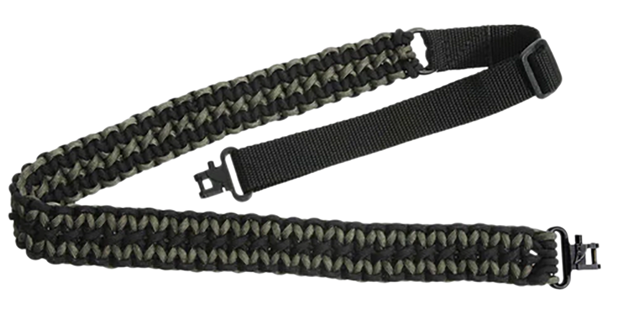 Outdoor Connection Adjustable Paracord Rifle Sling Black/Green