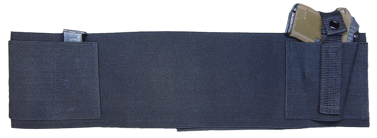 PSP Concealed Carry Belly Band Black Elastic Holster Medium