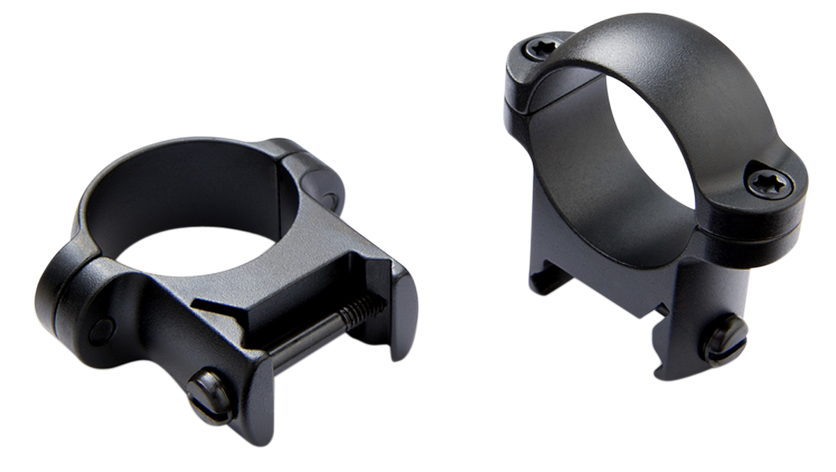 Solid Steel Zee Rings - Zee Rings 1'''' Low Steel Rings Gloss Black