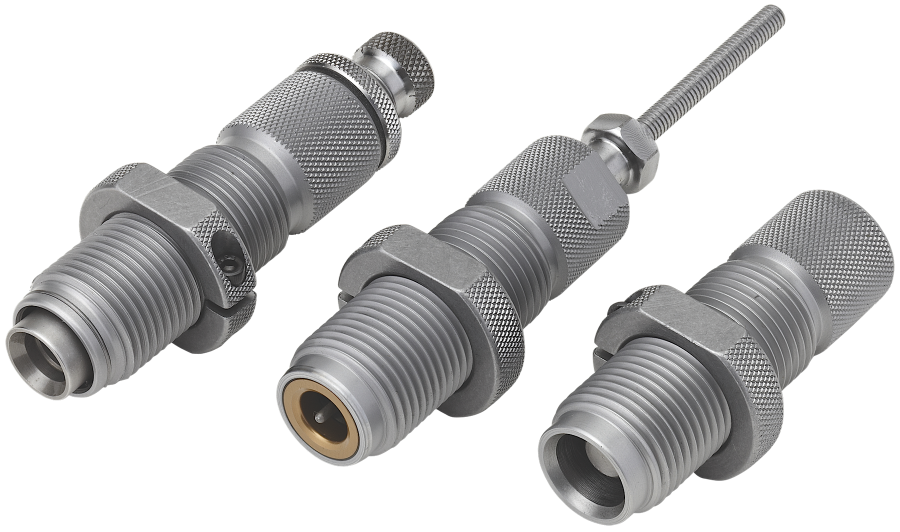 Hornady Custom Grade New Dimension Nitride 38 Special, 357 Magnum, 357 Maximum Full Length Sizing, Expanding, Bullet Seating 3 Die Set
