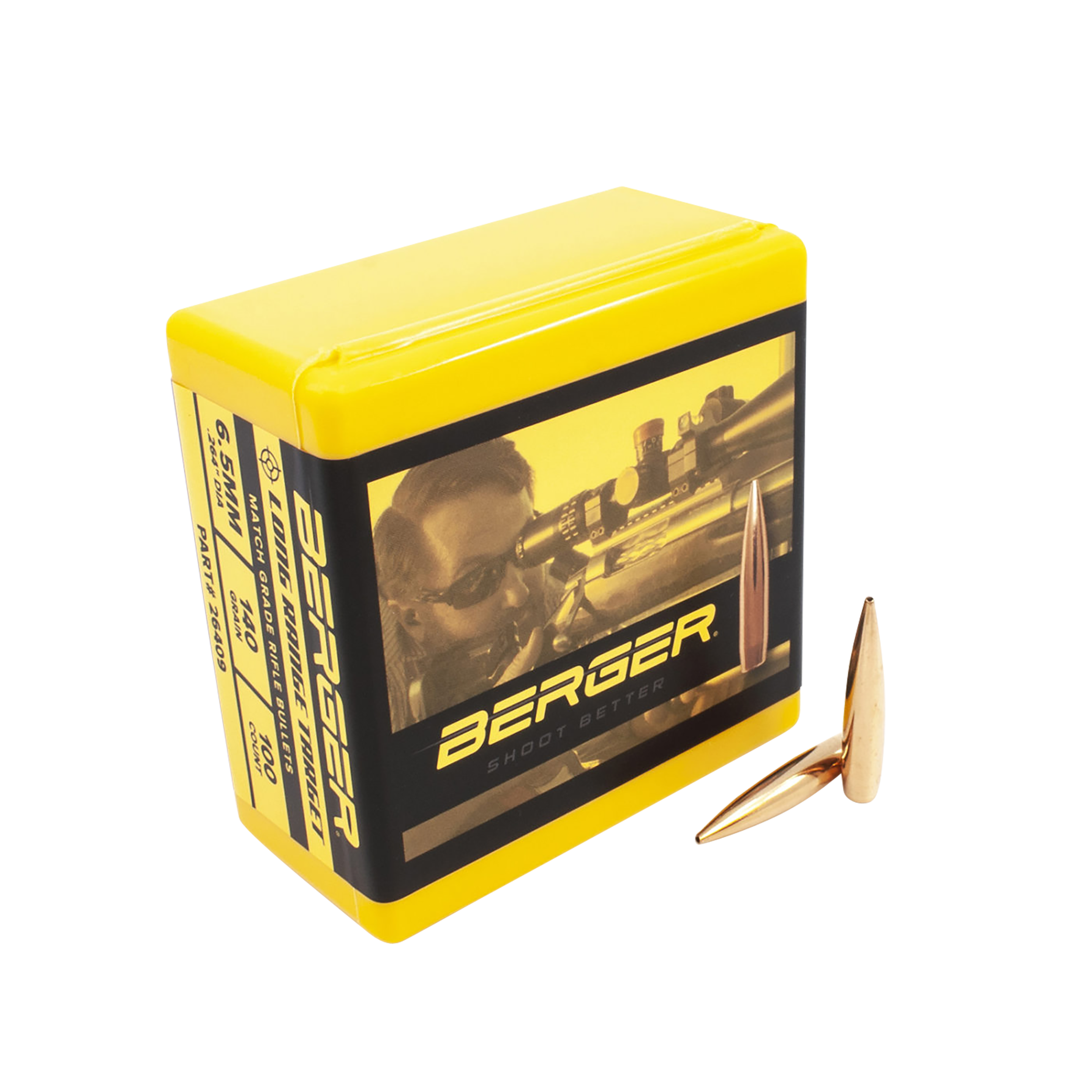 Berger 6.5mm 140gr Long Range Boat Tail Projectiles 100/Box