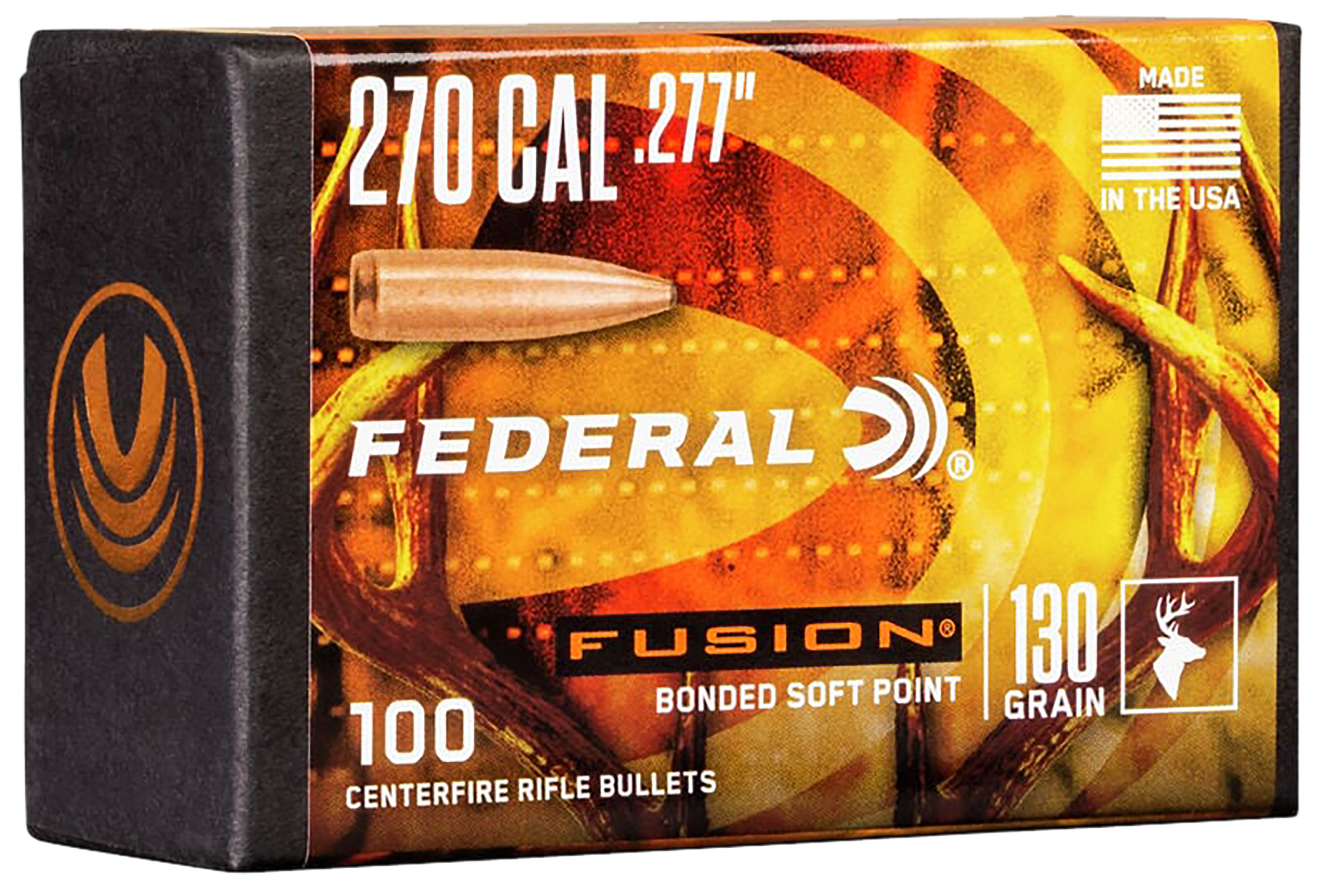 Federal FB277F2 Fusion Component  270 Win .277 130 gr Fusion Soft Point 100 Per Box