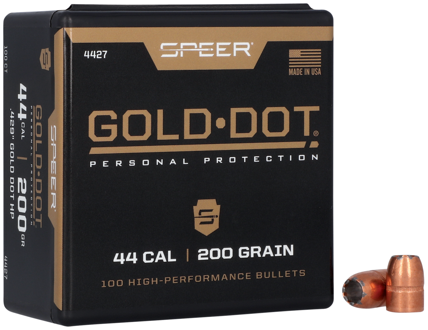 Speer 44 Cal 200gr Gold Dot HP Personal Protection 50/Box