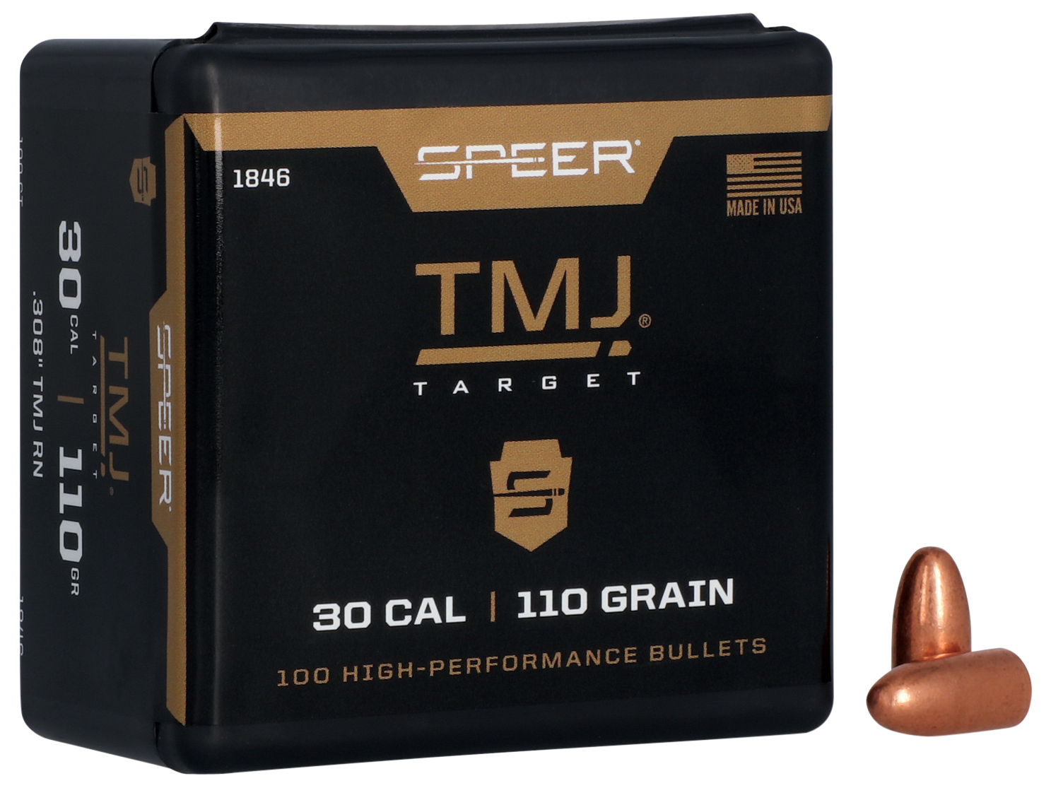 Speer TMJ .30 Cal 110gr Carbine Projectiles 100ct