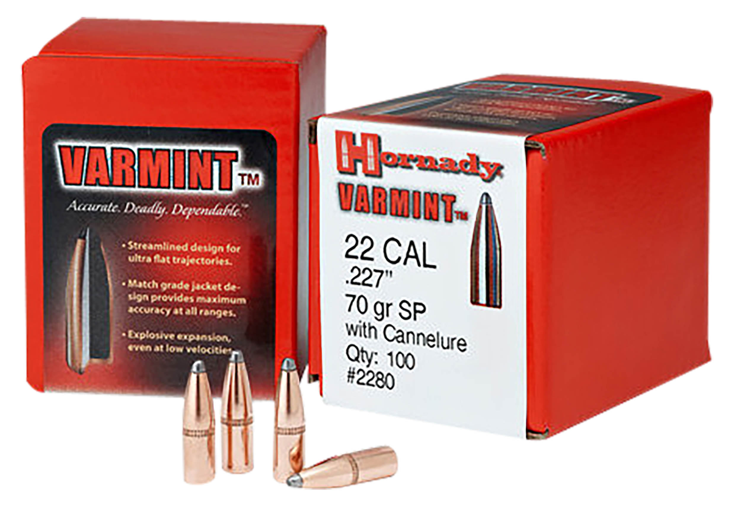 Hornady Traditional Varmint 22 Cal Spire Point Projectiles