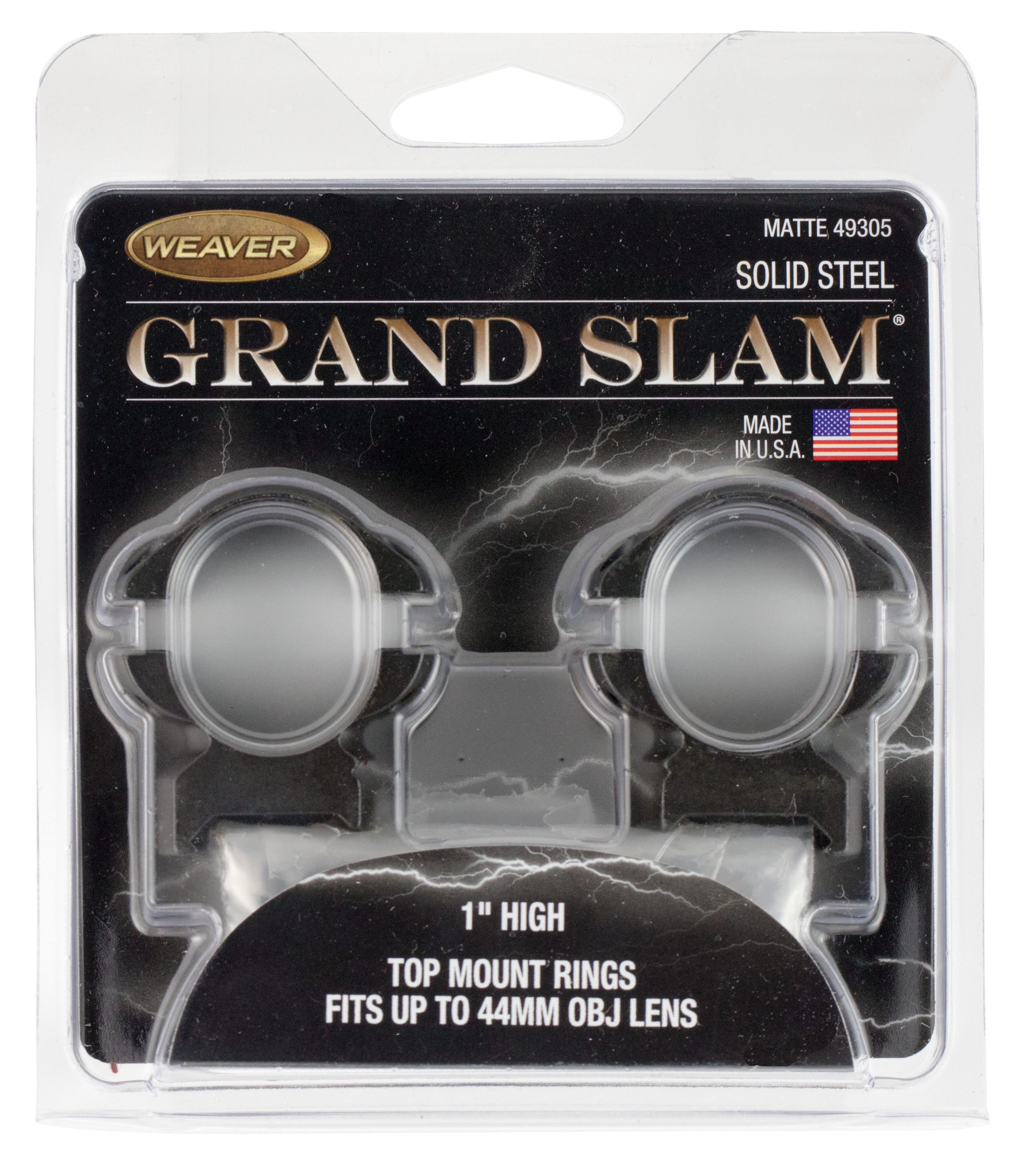 Weaver Mounts Grand Slam Weav 49305 Grandslam Rings 1in Hi Mat