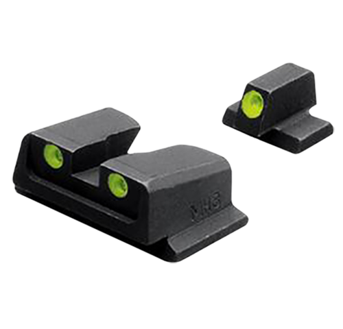 Meprolight Self Illuminated Fixed Front/Rear Night Sight Set for Smith & Wesson M&P 9/40 Full Size/Compact Pistols - ML11766