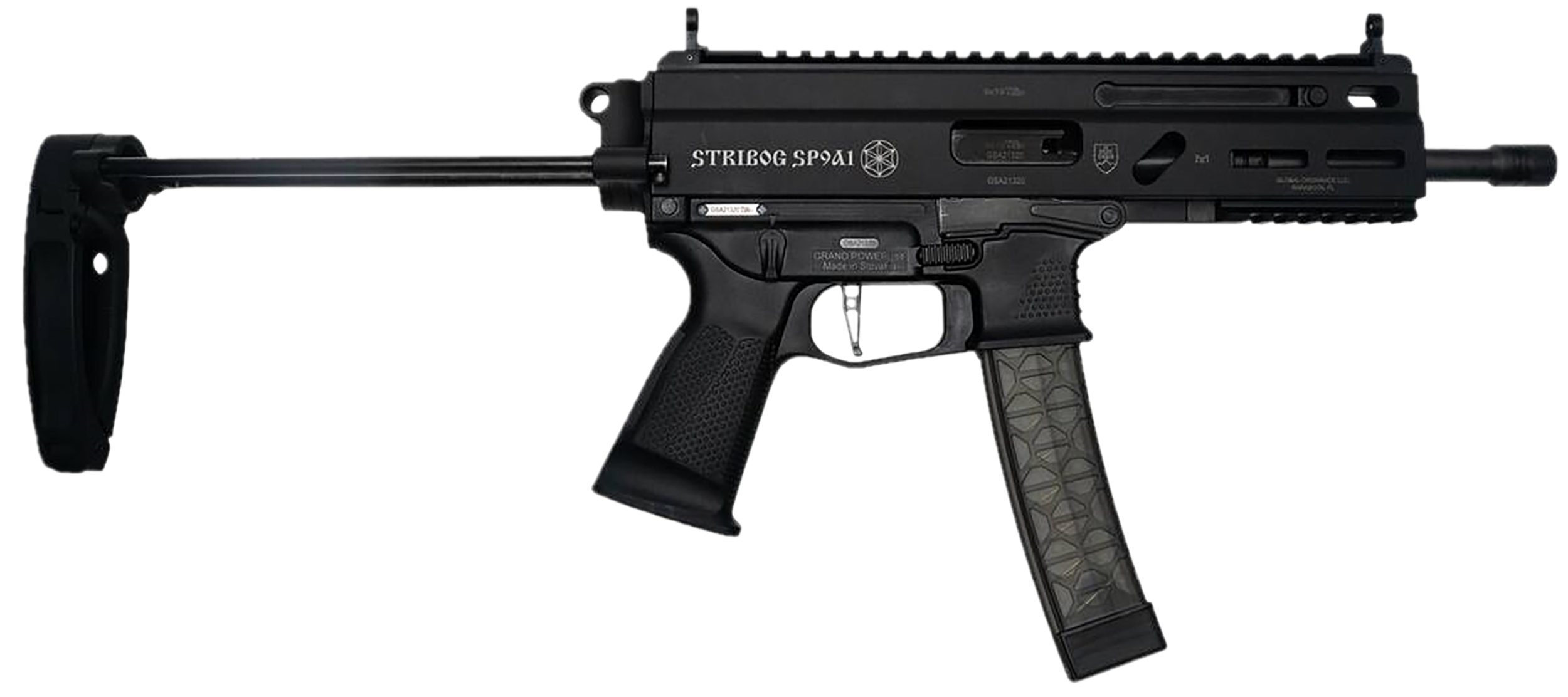 Grand Power - SP9A1 - Stribog 9mm Luger 8 30+1 Semi-Auto Black Pistol