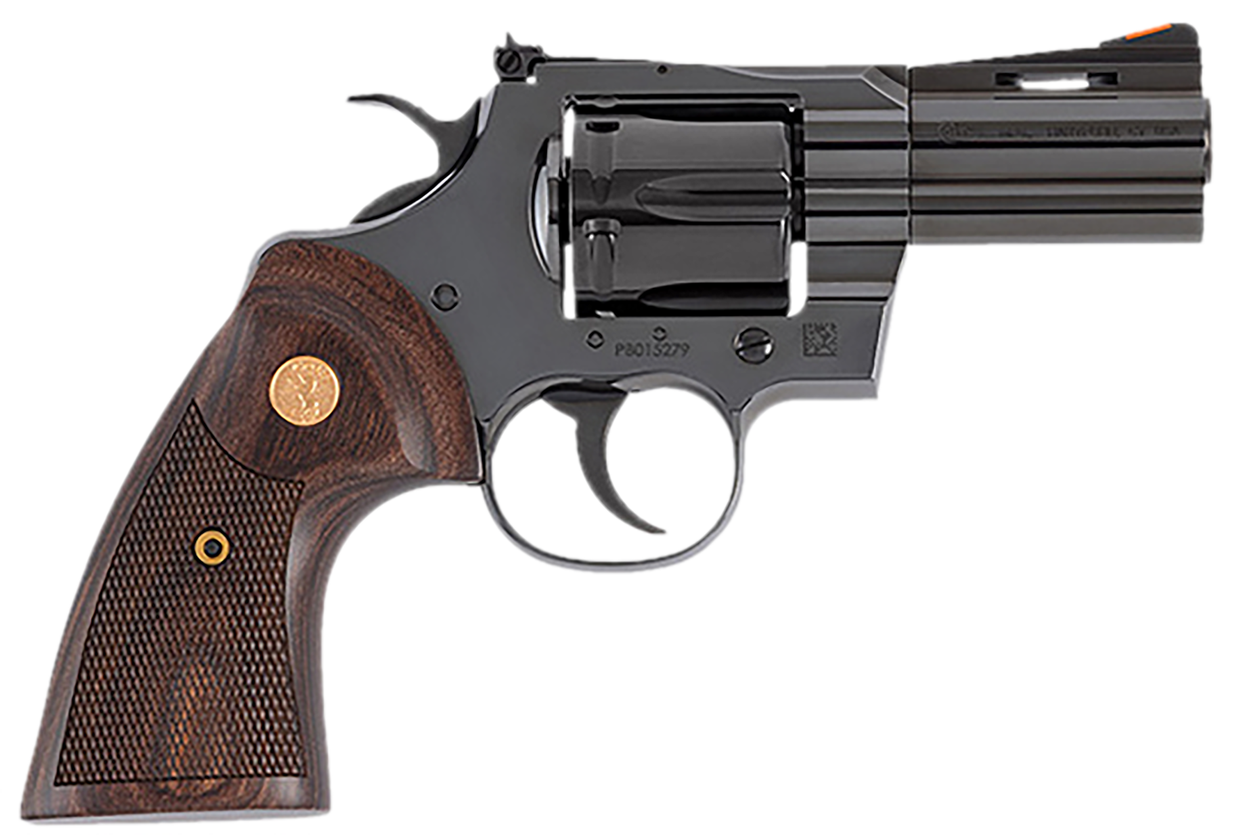 Colt Python Revolver .357 Mag 3 6 Shot Blued Steel Wood Grip