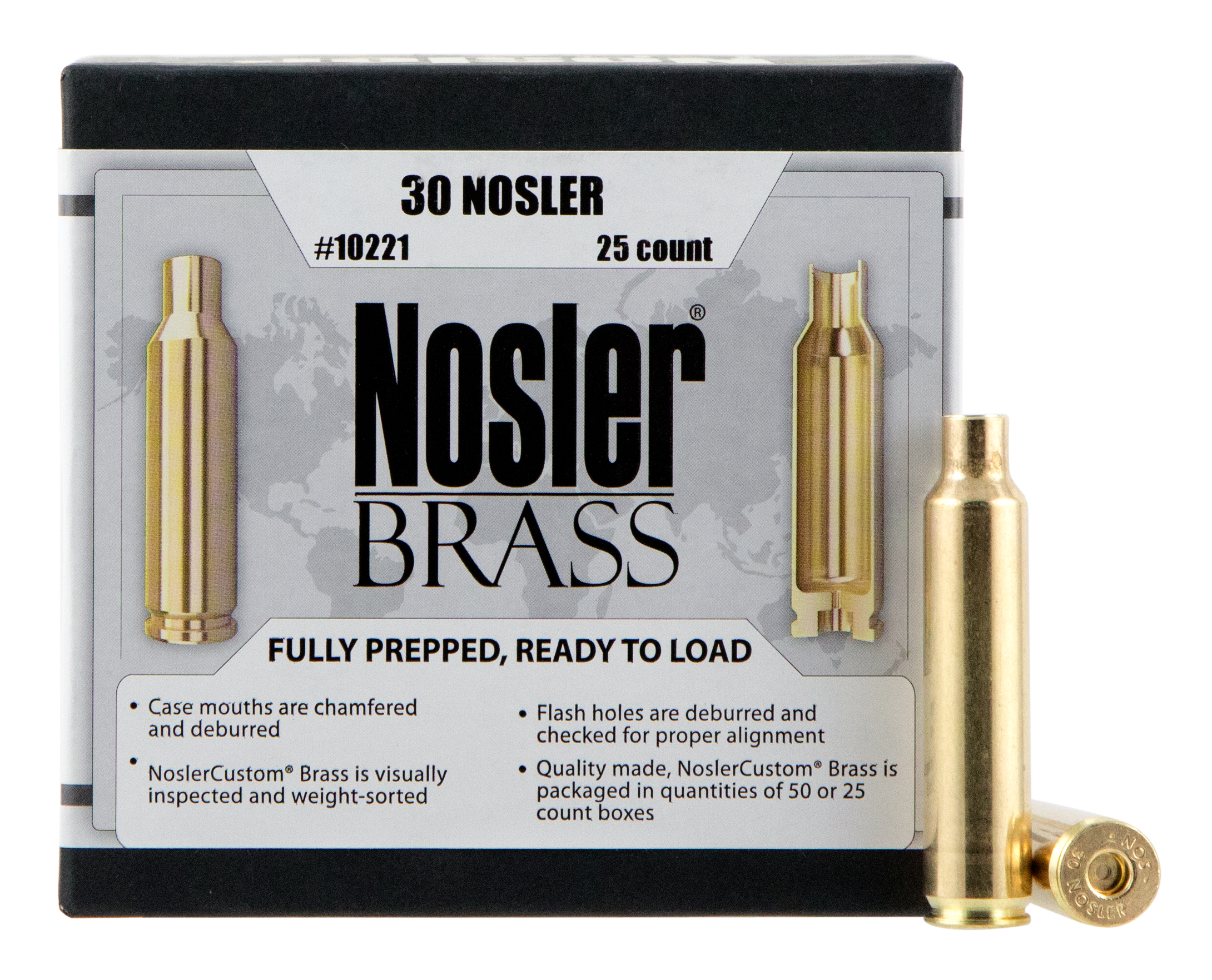 Nosler Brass Nos 10221 Custom Brass 30 Nosler 25