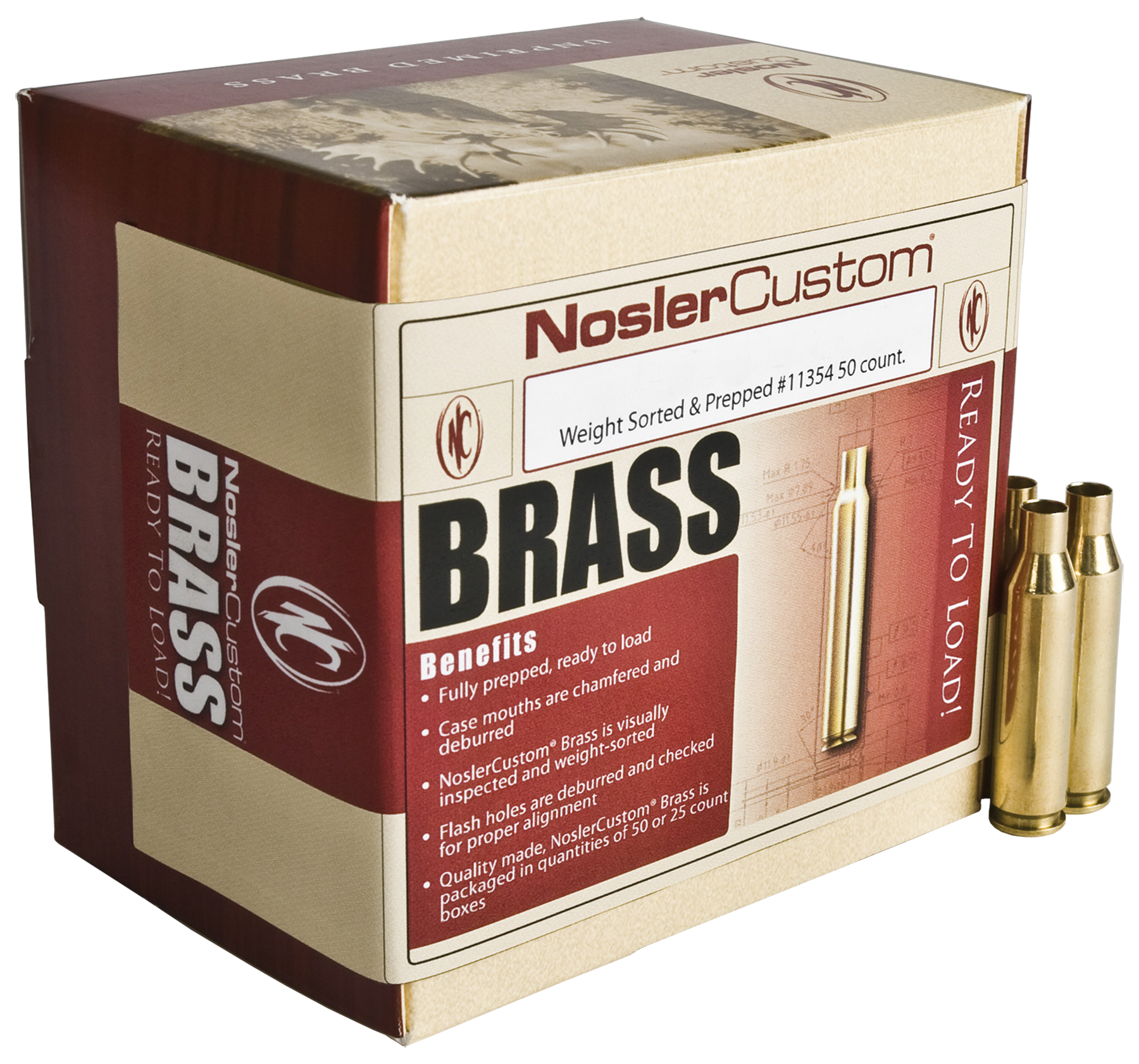 Nosler Centerfire Rifle Nos 10175 Custom Brass 280 Ack 50