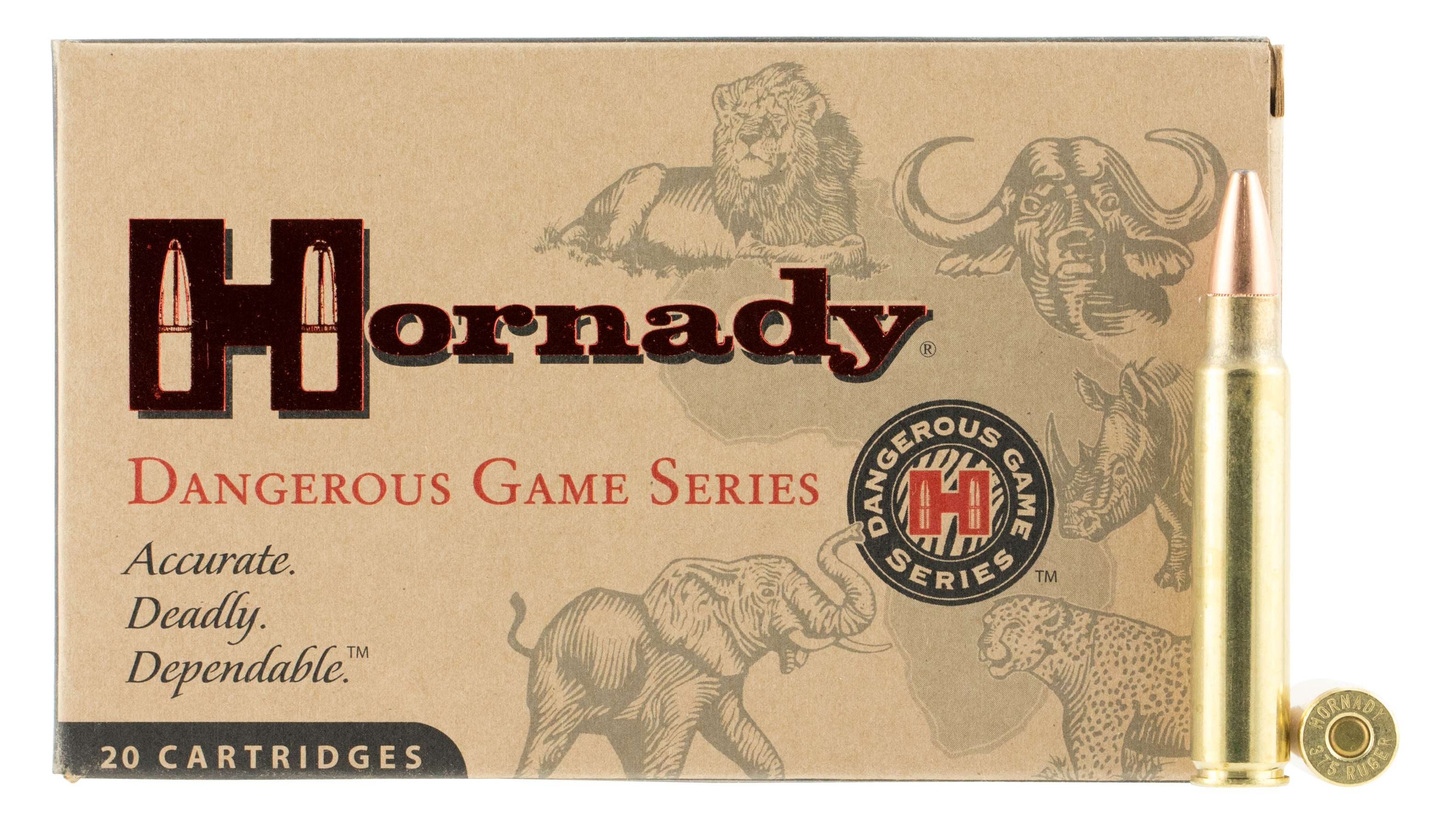 Hornady Dangerous Game 375 Ruger 300 Grain Dangerous Game Solid (Box)