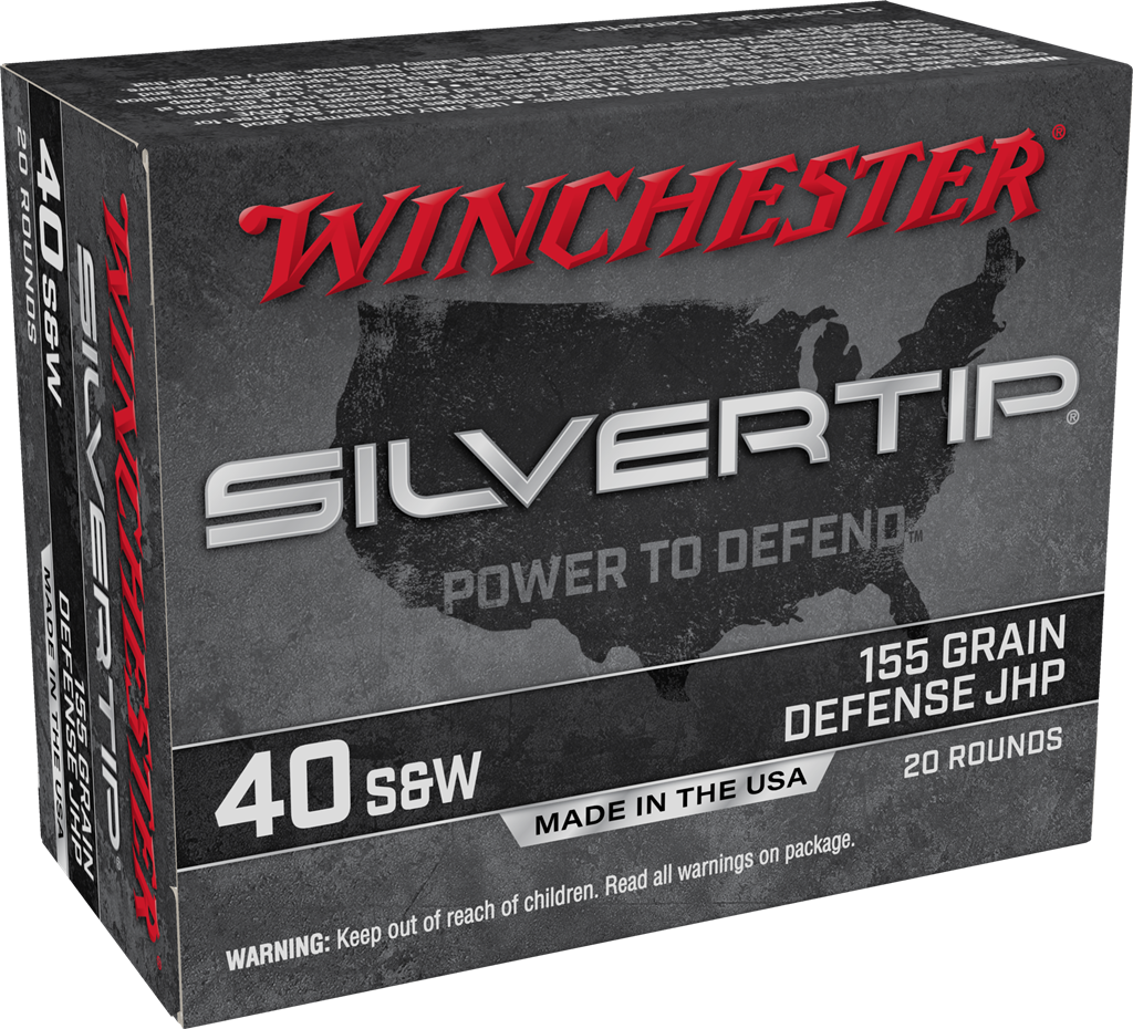 Winchester Silvertip 40 S&W 155 Grain Silvertip JHP W40SWST (Box)