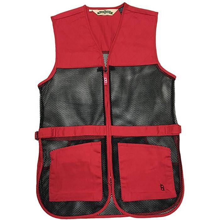 Full Mesh Dual Pad Shooting Vest - Red  Large Size