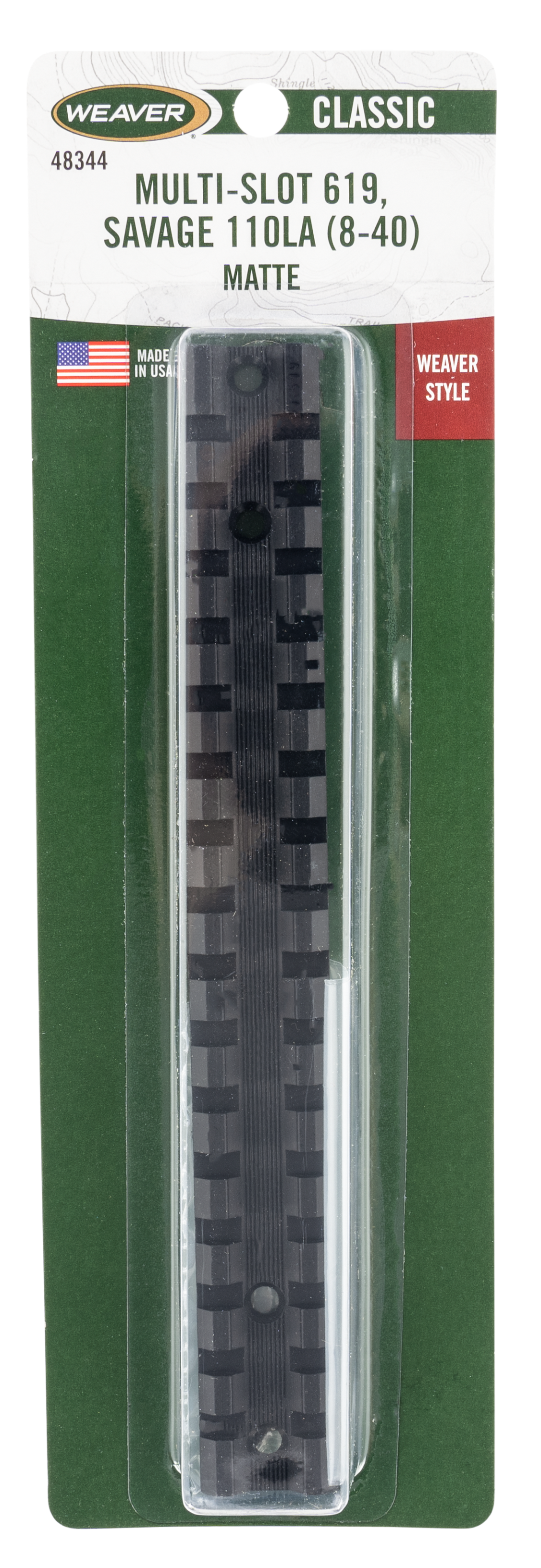 Weaver Mounts 48344 Multi-Slot  Savage 110 Long Action, 8-40  1-Piece Black
