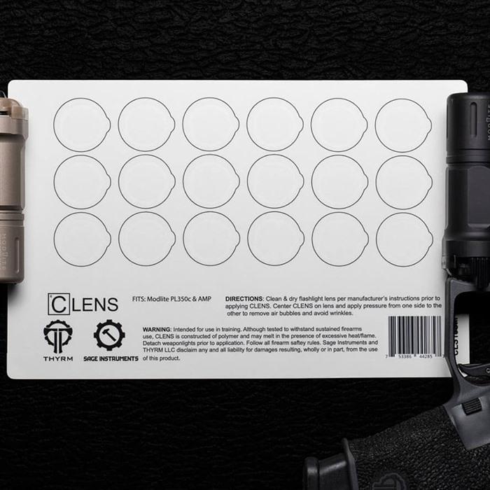 Clens CLS18SM Medium Half Sheet Lens Protection for Flashlights  Weapon Lights