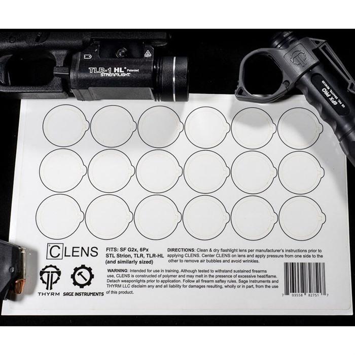 Clens 18M Medium Half Sheet Lens Protection for Flashlights  Weapon Lights