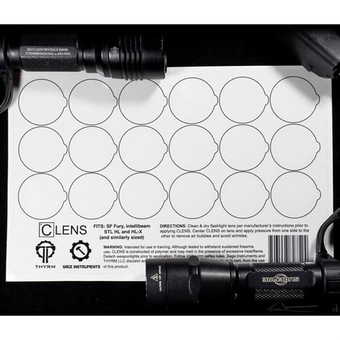 Clens CLS18L Large Size Lens Protection Half Sheet for Flashlights  Weapon Lights