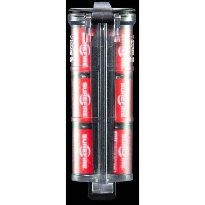 CellVault XL Battery Storage Container - AAA  CR123 & 18650 Compatible Clear/Black