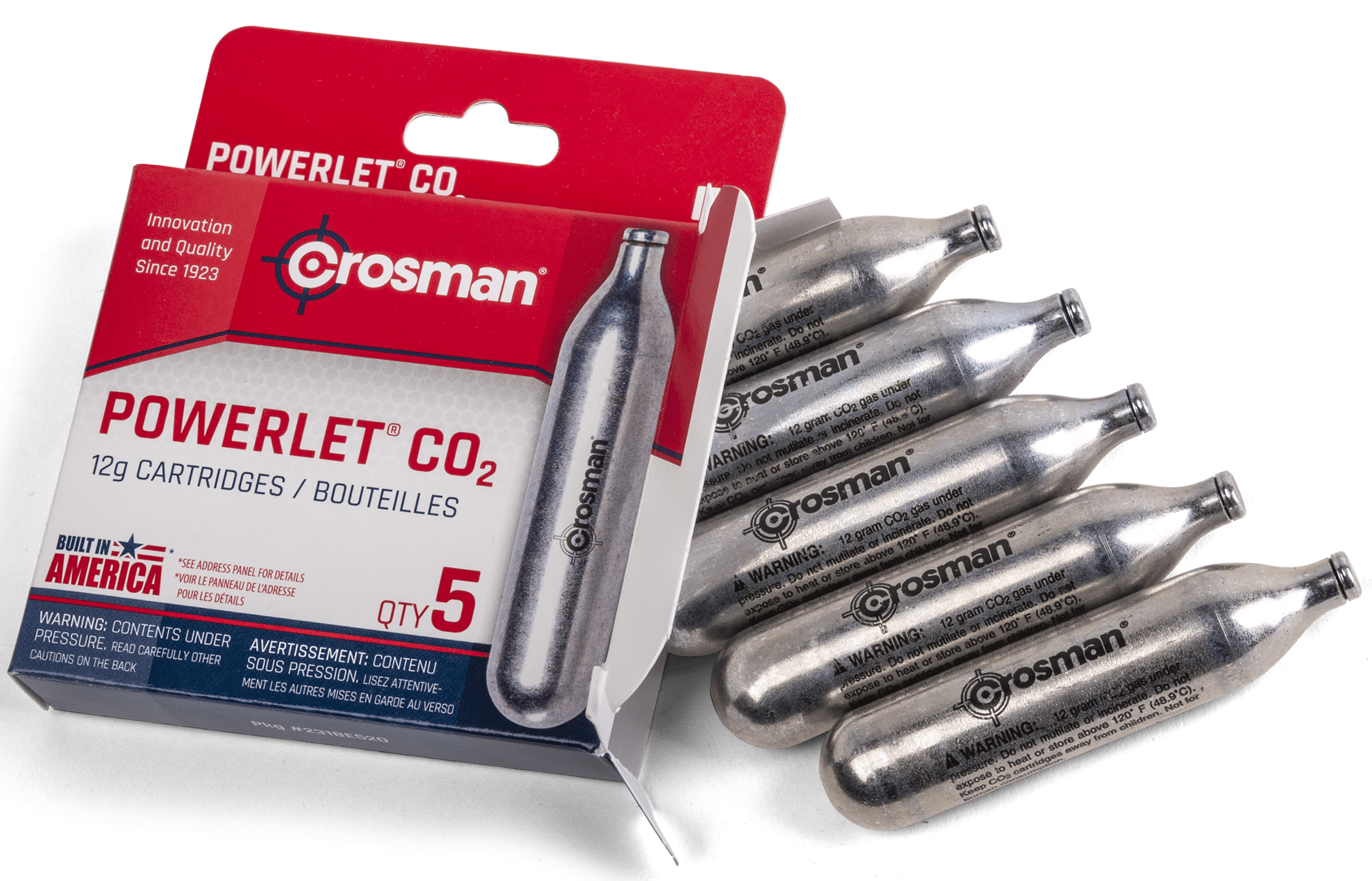 Crosman Powerlet 12g CO2 Cylinders 5-Pack