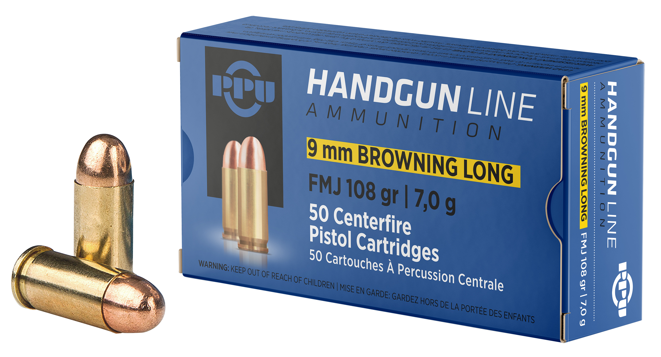 Ppu Handgun 9mm Browning Long 108 Gr FMJ (Box)