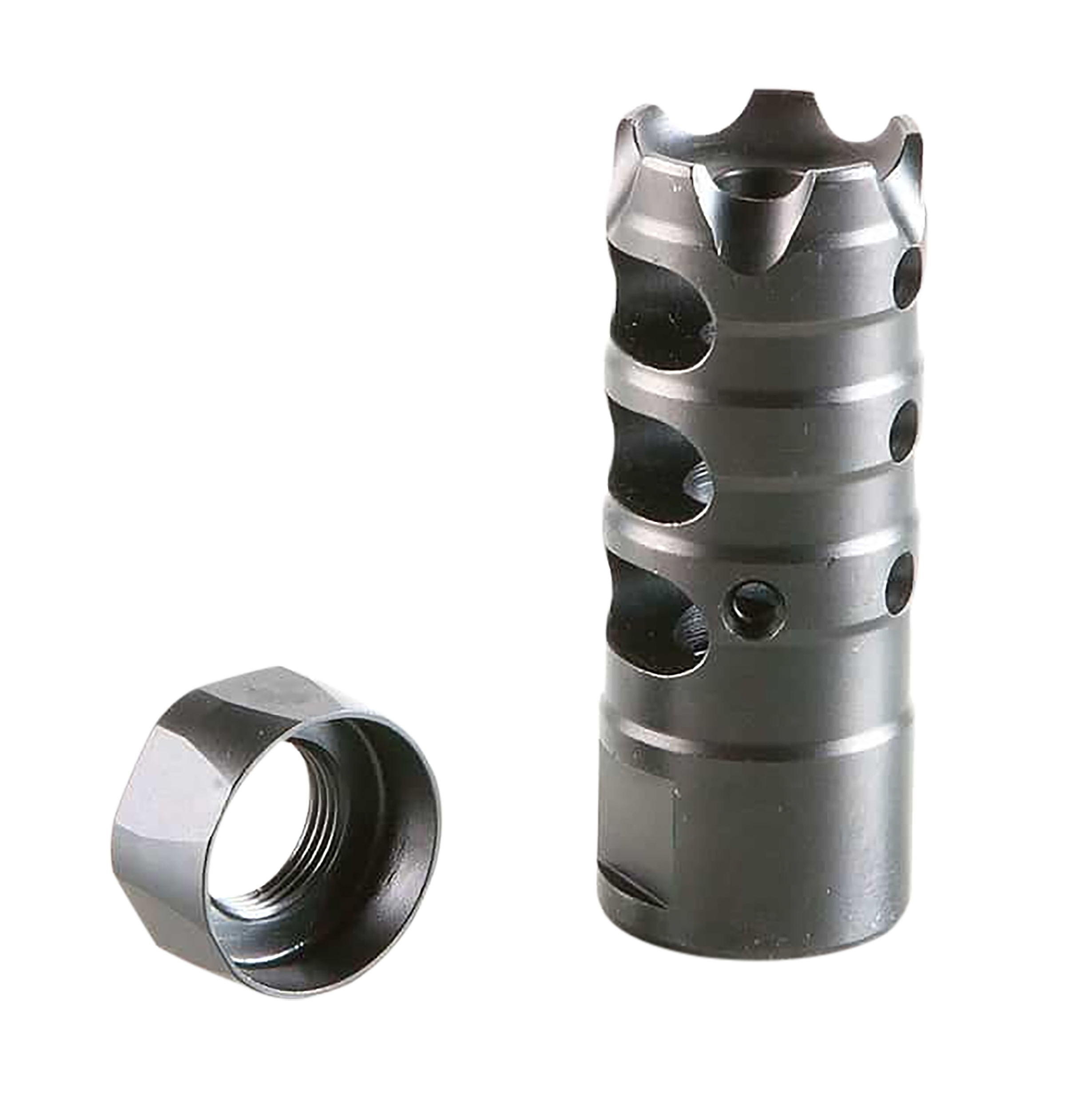 Patriot Ordnance Factory Triple Port 1/2-28 Muzzle Brake, .223 Rem/5.56, Nitride Black - 308