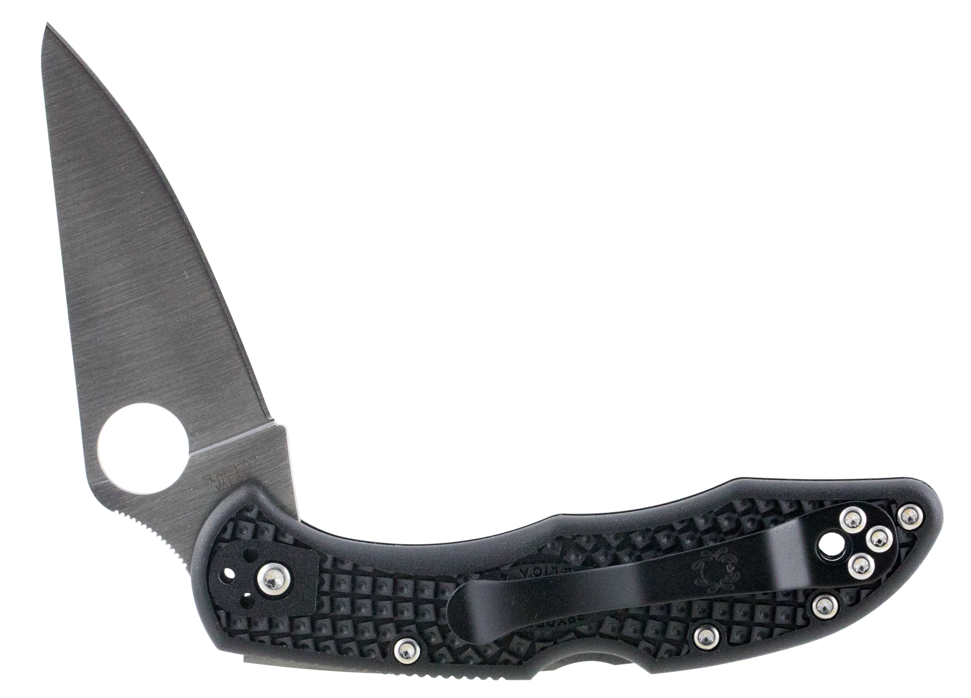 Spyderco Delica Lightweight Black VG-10 Plain Edge Knife