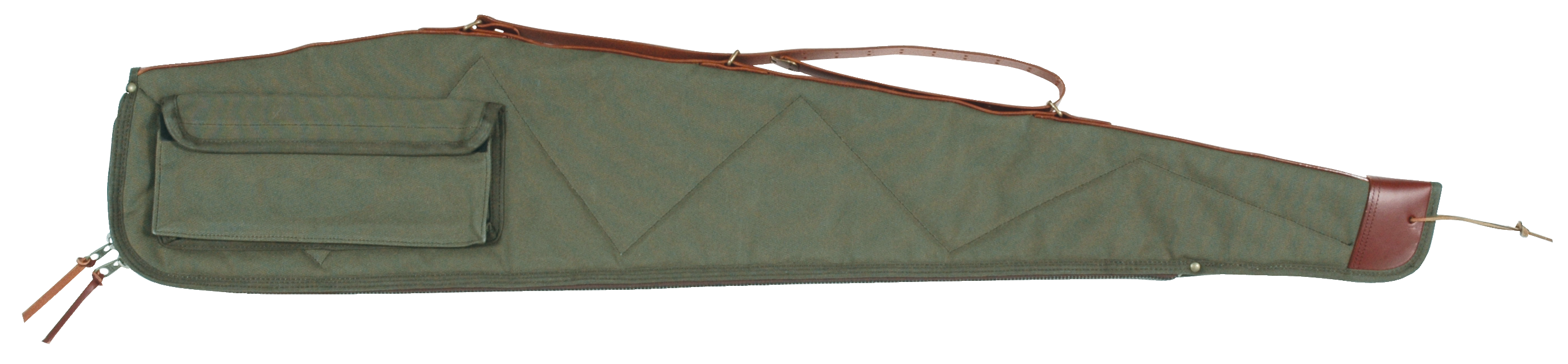 Bob Allen Canvas Rifle Case Green 44 with Full-Length Zipper