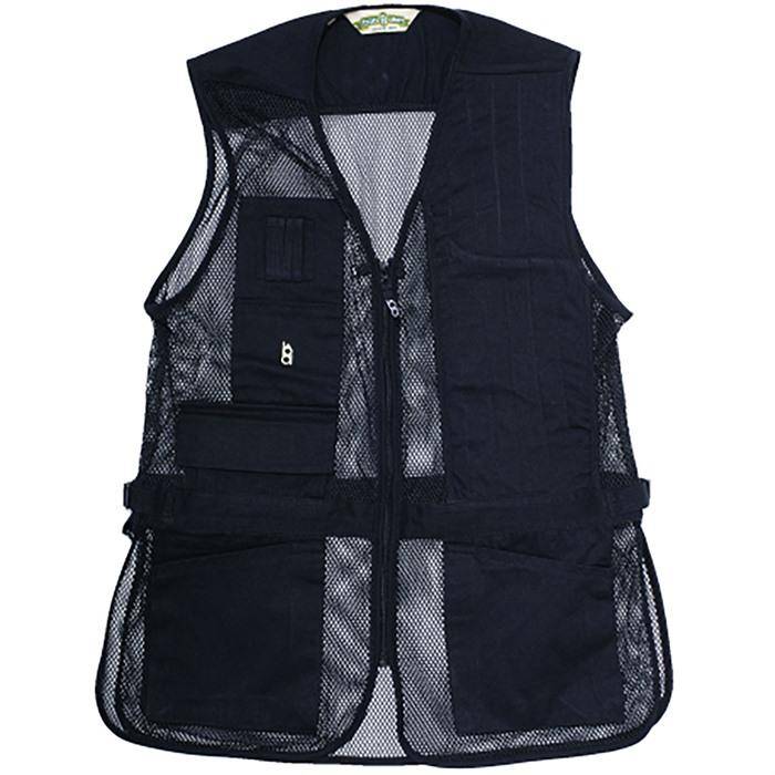 Full Mesh Shooting Vest - Black  Right Handed  Large