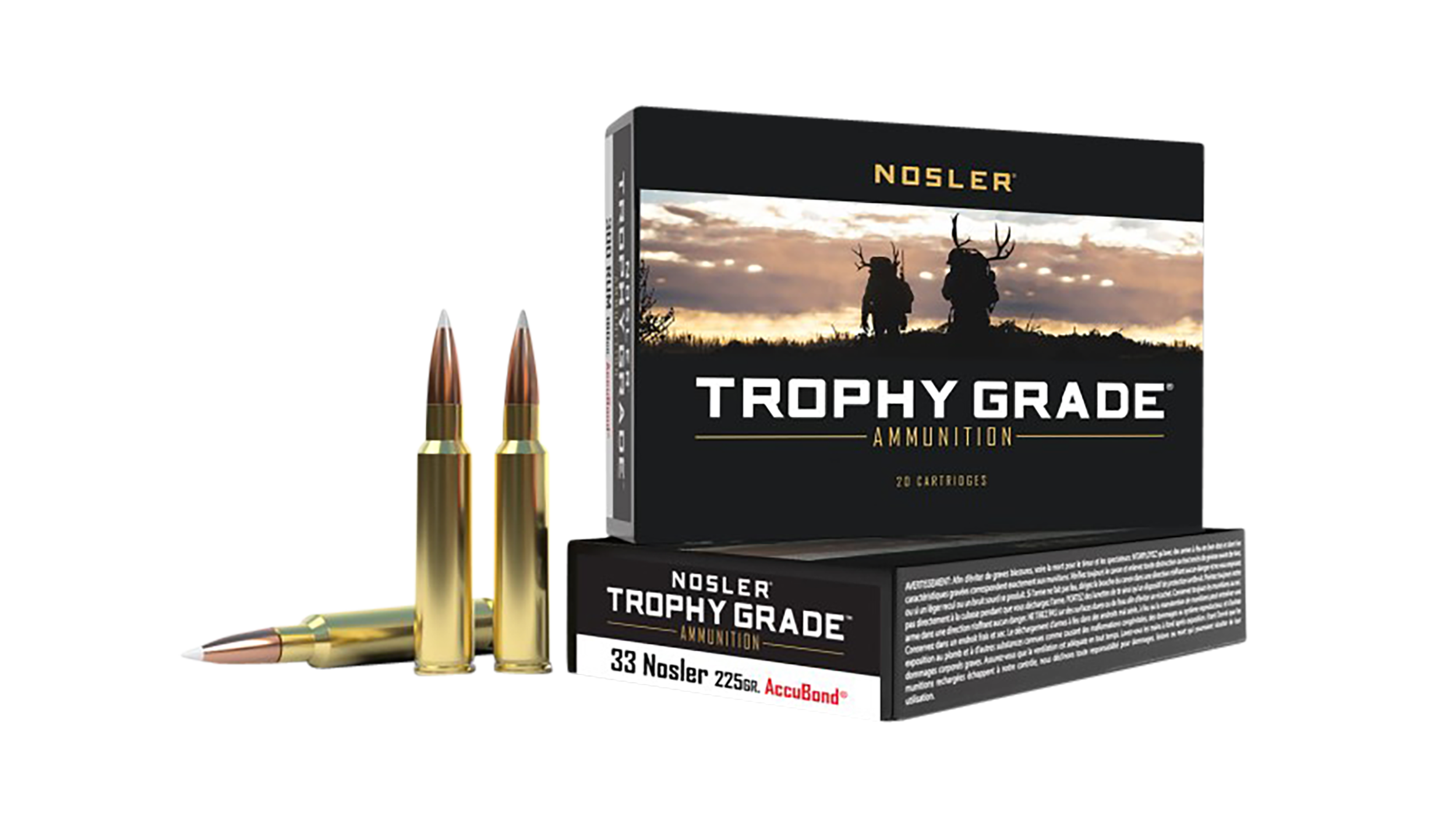Nosler Trophy Grade 33 Nosler 225 Gr Nosler AccuBond (Box)