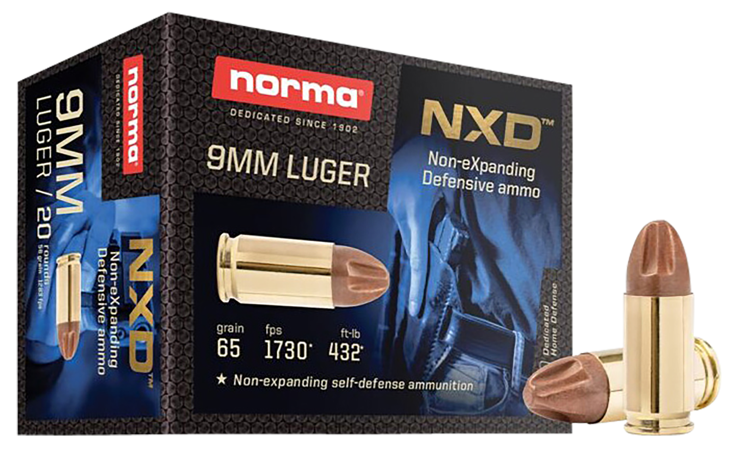 Norma Self Defense 9mm 65 Gr Copper Projectile (Box)
