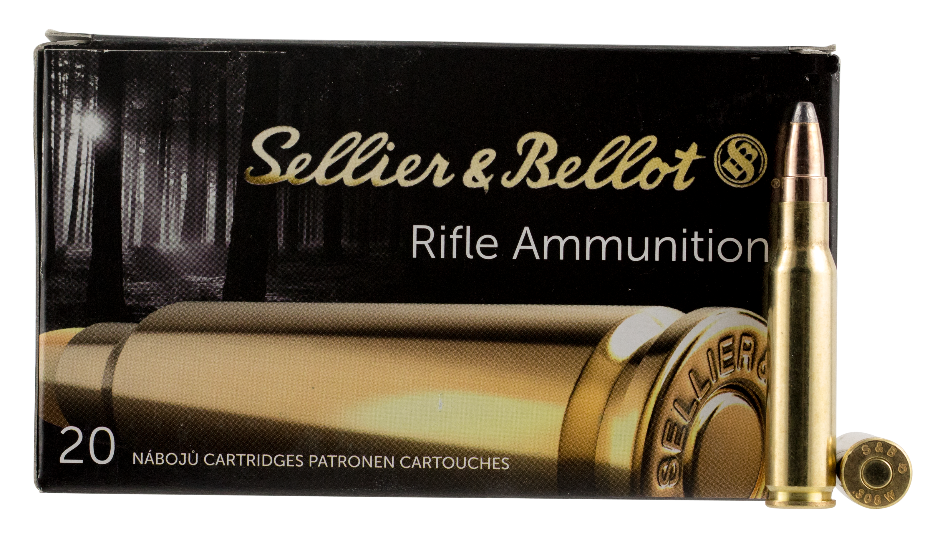 Sellier & Bellot Rifle 308 Winchester 180 Gr Soft Point Cut Through Edge (Box)