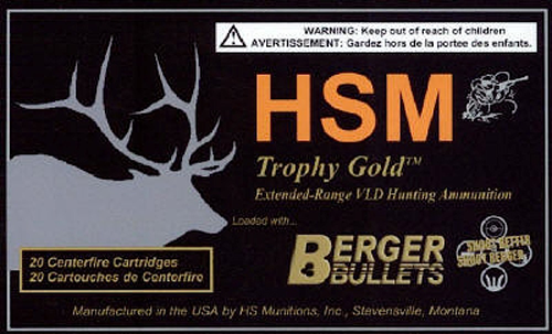 Hsm Trophy Gold 300 H&H Mag 185 Gr Berger Hunting VLD Match (Box)