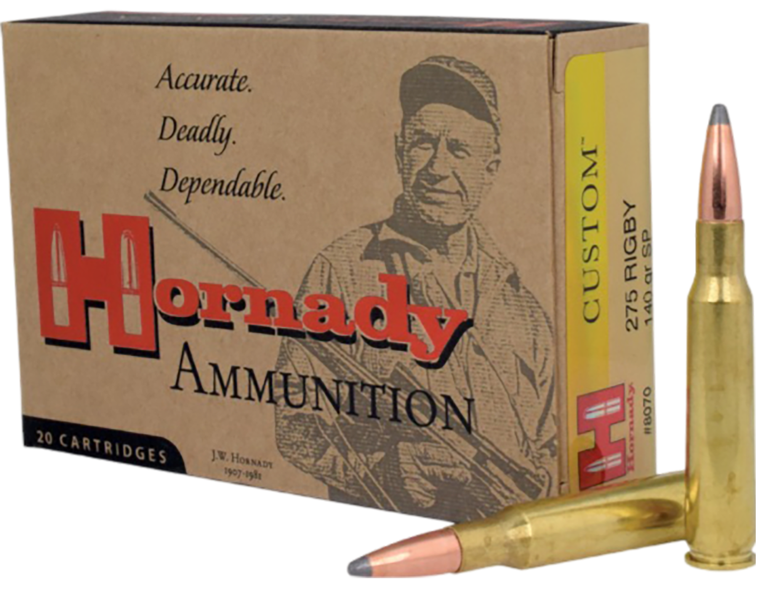 Hornady Custom 275 Rigby 140 Gr InterLock Spire Point Box