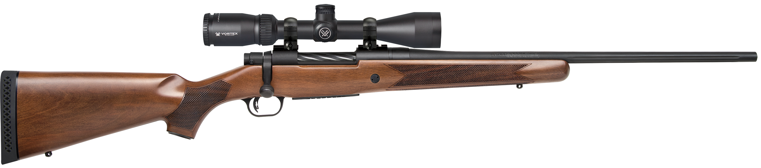 Mossberg 27942 Patriot 30-06 Springfield Bolt-Action Rifle - 22" Fluted Barrel Walnut Stock w/ Vortex Crossfire II 3-9x40mm Scope