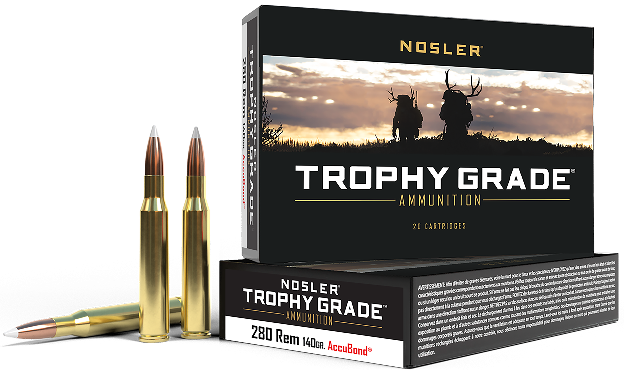Nosler Trophy Grade 280 Rem 140 Gr Nosler AccuBond (Box)