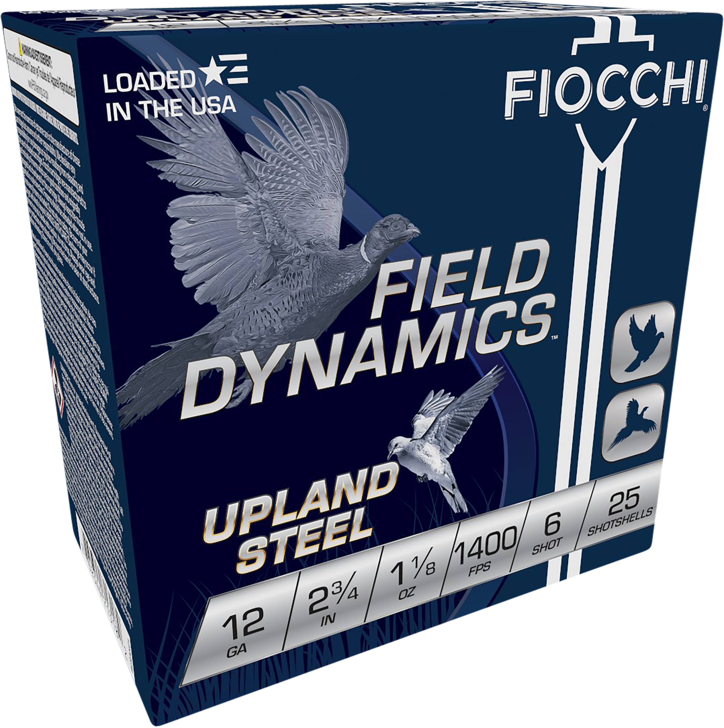 FIOCCHI HI VELOCITY STEEL AMO 12GA 2.75 IN 1 1/8 OZ #6 1400FPS 25RD ( 10 BOXES PER CASE )