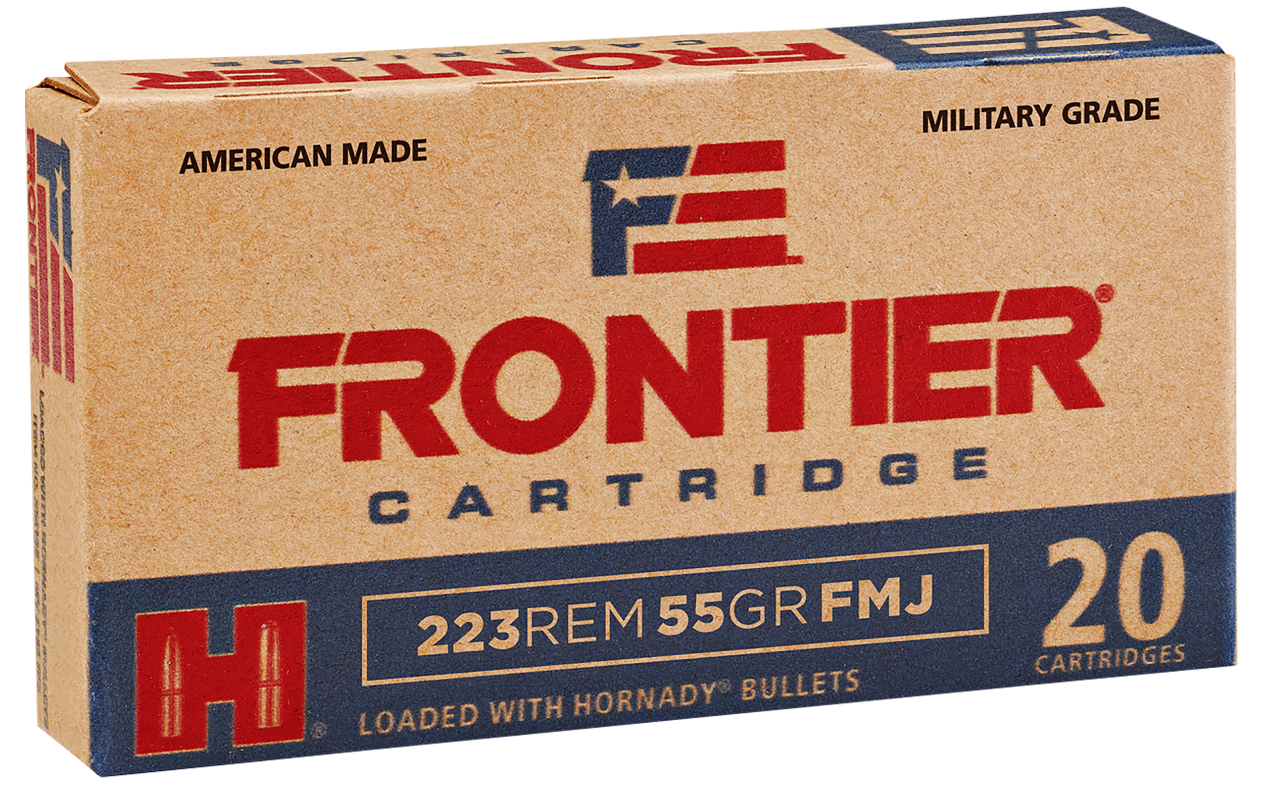 Hornady Frontier Military Grade .223 Rem 55 Grain FMJ (Box)