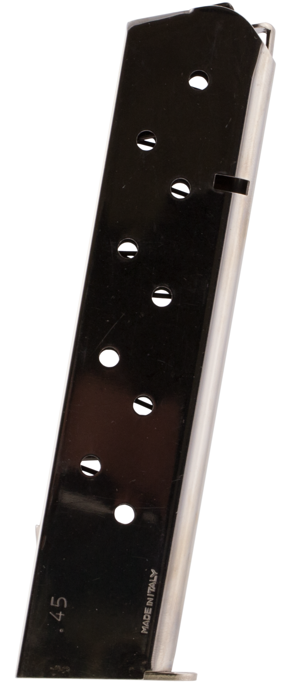 MecGar 10rd Extended 45 ACP 1911 Gov Nickel Magazine