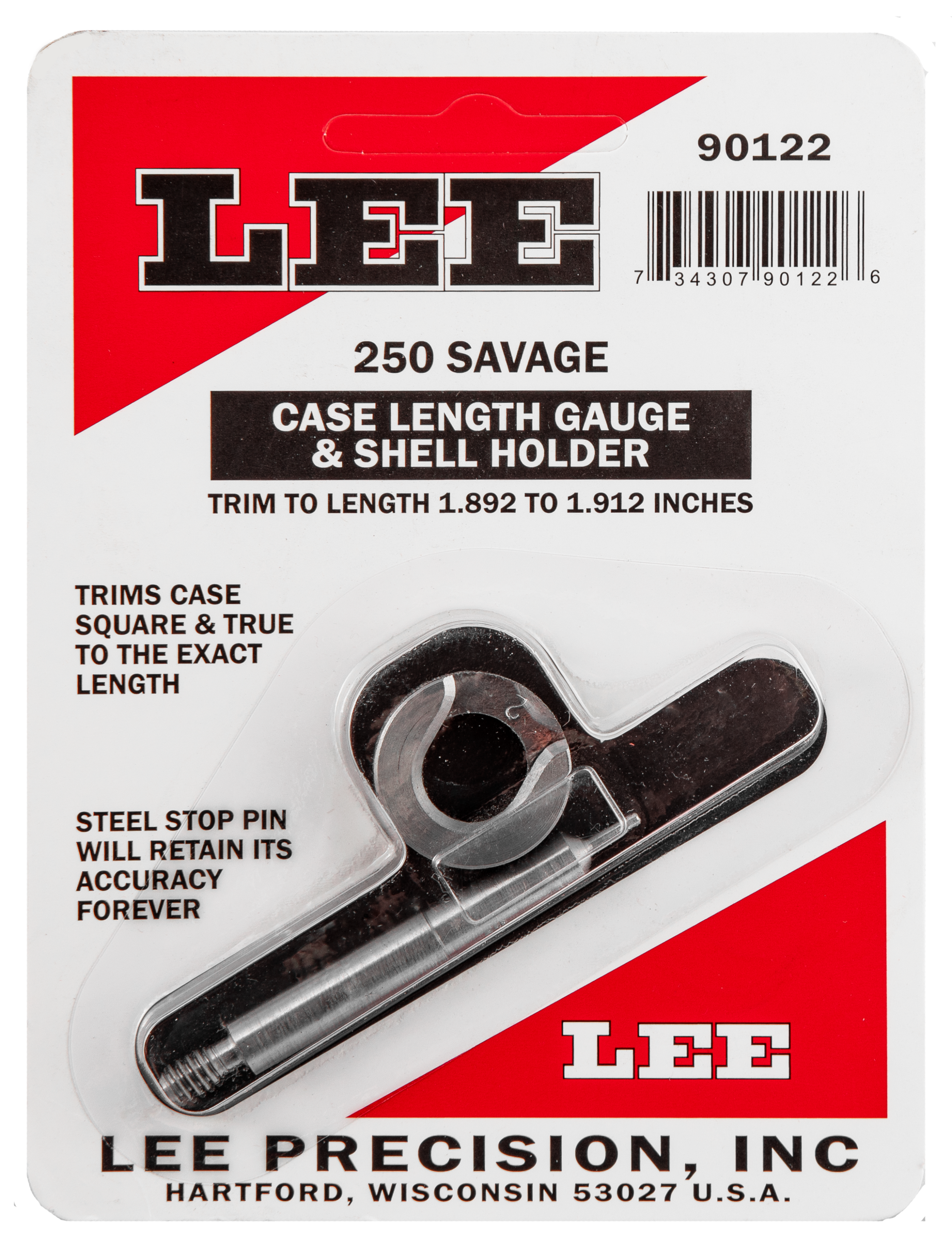 Lee 250 Savage Case Length Gauge with Shell Holder